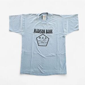 Vintage 1990's Madison Bank Mustangs Soccer Short Sleeve Graphic Tee T-Shirt M